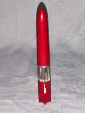 DDR 50/60/70er Jahre Mehrfarb -Kugelschreiber Rakete Space Age Rarität  länge 16