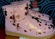 UGG CLASSIC MINI FLORAL BOOTS