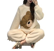 Damen Winter Schlafanzug Set