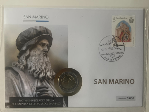 Numisbrief san marino - marino, euro