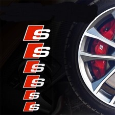 6x S Bremssattel Aufkleber für AUDI Sticker Decal A3 S3 A4 S4 A5 S5 A6 S6 A7 S7