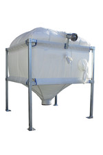 ENVIRON Silo Gewebesilo Holzpellets Pelletlager Pelletsilo Stahlgestell Pellet