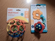 NEU Baby Ausstattung Greiflinge Beauty Baby Spielblume & Bright Starts Oball