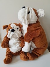 2x Ikea Bulldogge Bulldogg Hund Stofftier Kuscheltier Plüschtier Gosig 50 + 40cm