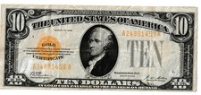 10 Dollar Banknote USA "GOLD