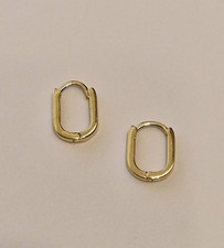 Ohrringe Creolen oval Echt