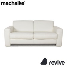 Machalke Leder Zweisitzer Weiß Sofa Couch