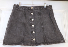 Schwarzer Jeansrock mit