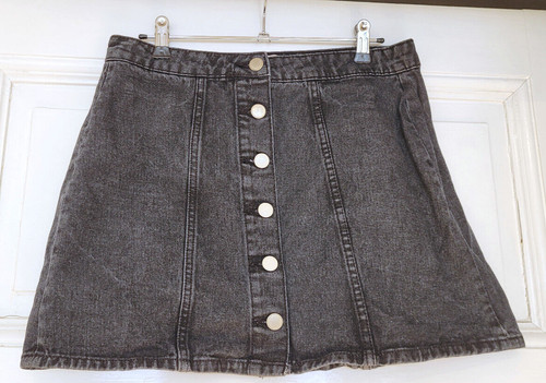 Schwarzer jeansrock mit - schwarzer,