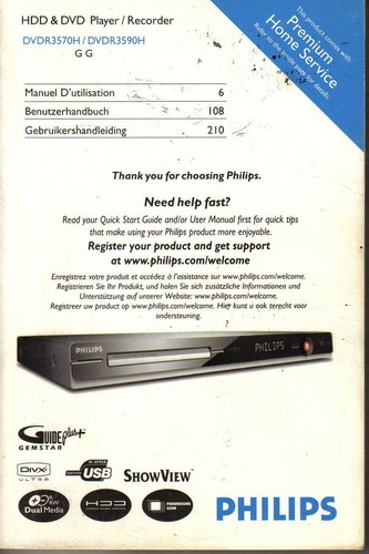 Philips dvdr 3570 3590 - dvdr,