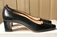 ORIGINAL MANOLO BLAHNIK LUXUS PUMPS GR. 37 VP 1200 € MIT KROKO LEDER