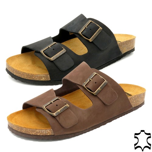 Herren pantoletten nubuk leder - herren,