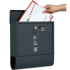 Briefkasten Edelstahl Postkasten Zeitungsfach Zeitungsrolle Mailbox Post Garten