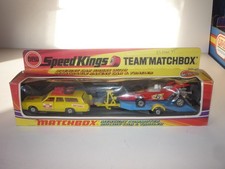 Matchbox SpeedKings K-46 Mercury Commuter + Railer with Racing Car Top in OVP