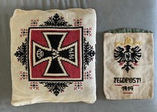 Kaiserreich Feldpost 1914 Beutel Sack Postsack und Patriotische Kissen