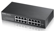 Zyxel GS1100-16 Gigabit Switch 16x RJ45 10/100/1000 Fanless Rackmount 32Gbit 800