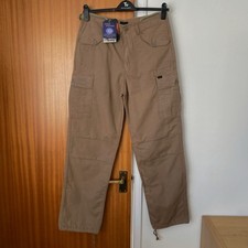 Highlander M65 Military Hose W34” L30” Herren Khaki Cargos Rip Stop Baumwolle Neu