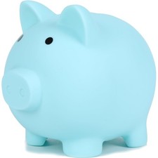 Blaues sparschwein für kinder - sparschwein,