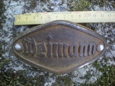 Maschinen Schild WEIMANN Firmenschild alt Typenschild Firmenlogo Metall massiv