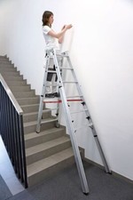 Euroline Aluminium Stufen Treppenstehleiter Treppenhausleiter 30578 TRBS 2121-2