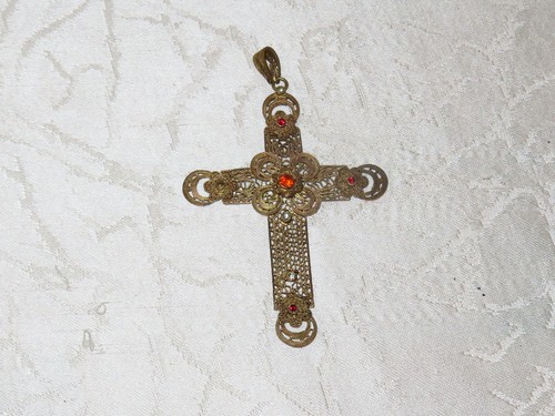 Vintage filigranes kreuz mit - filigranes,