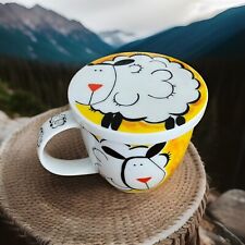 Wunderschöne Tee-/Kaffeetasse mit Schafmotiv von Gallery by Inhesion TOP-Zustand