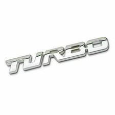 Turbo schriftzug chrom - turbo,