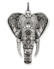 Thomas Sabo Anhänger Elefantenkopf silber groß ohne Kette