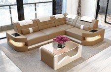 Ledersofa sofa leder eckcouch - ledersofa,
