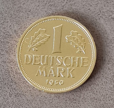 ***1 DM vergoldet 24 Karat