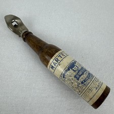 Martell Cognac Flaschenöffner Holz Metall Vintage Frankreich
