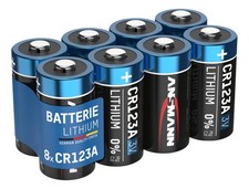 8x ANSMANN CR123A Lithium
