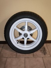 Suzuki Katana AY50 - Vorderrad, Felge mit Scheibenbremse, Weiß- 2Takt Ersatzteil