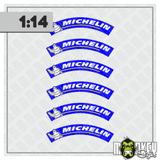 Michelin B Reifenaufkleber 1:14 6er Set passend für Tamiya RC LKW Truck Modelle
