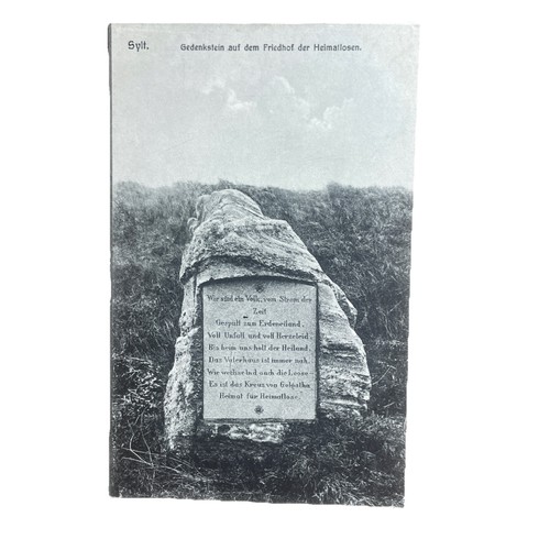 Postkarte sylt gedenkstein - postkarte, ak