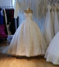 Princessin Brautkleid, Gr. 36/S, Mit Beuteltasche+ Schuhe Gr. 38