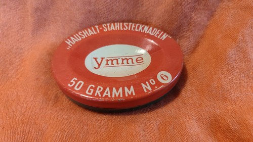 Blechdose stecknadeln ymme alt - stecknadeln,
