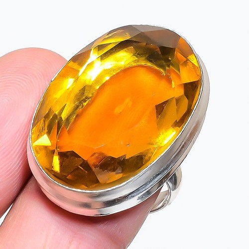 Verstellbarer ring citrin - verstellbarer,
