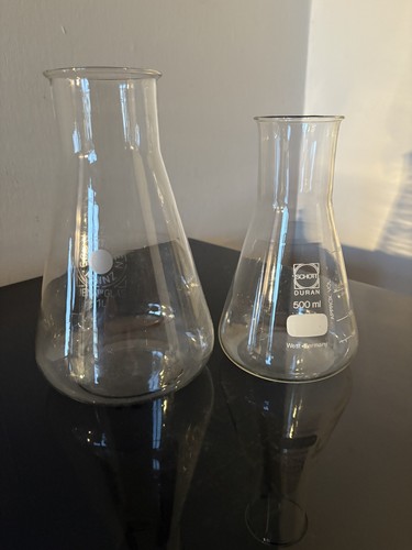 Laborglas erlenmeyerkolben - 2x,