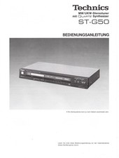 Technics ST-G50 UKW Stereo Tuner Bedienungsanleitung