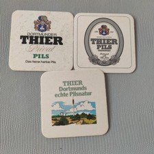 3 alte Bierdeckel - Thier
