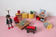 Playmobil Wohnzimmer Figur Möbel Pflanze Fernseher Lampe Modernes Wohnen