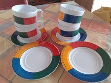 Enders Campinggeschirr 4 Kaffeetassen UT Melamin Outdoor Picknick bunt stapelbar