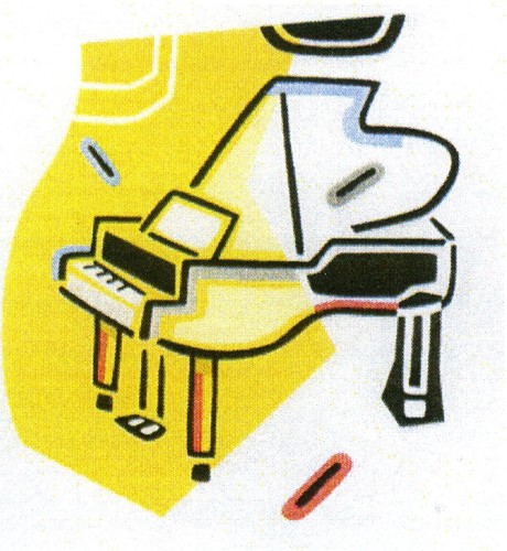 Aufkleber flügel klavier - flügel,