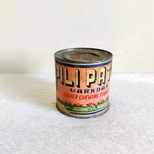 Vintage Pili Patti Silber Kautabak Dose Rund Dekorativ TB98