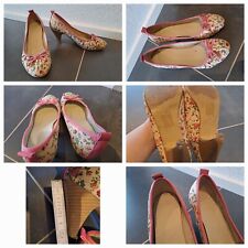 Anna Field Pumps, Blumenmuster, Stoff, Größe 37