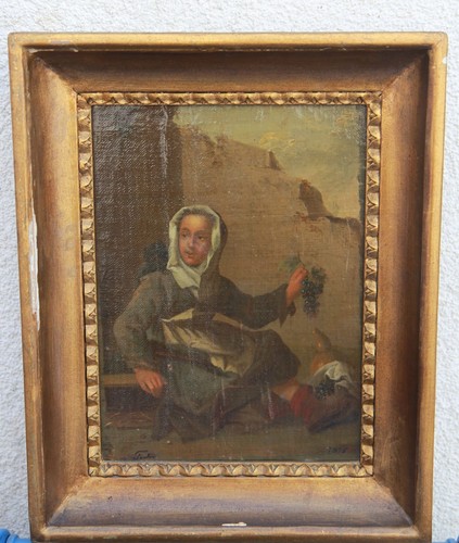 Mädchen mit weintrauben - mit,