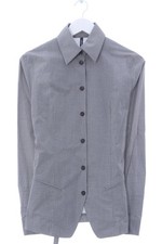 PETER O. MAHLER Langarmhemd Damen Hemd Gr. DE 36 hellgrau Casual-Look