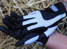 Reithandschuhe Weiß Schwarz