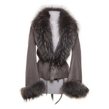 Patago, Lederjacke, Damen, Größe: 40, Grau/Mehrfarbig #UdW